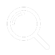 Icon of data under a magnifying glass